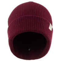 ADULT SKI HAT - FISHERMAN - BURGUNDY