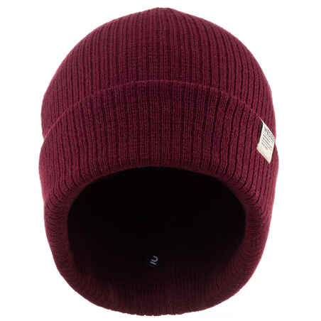 ADULT SKI HAT - FISHERMAN - BURGUNDY