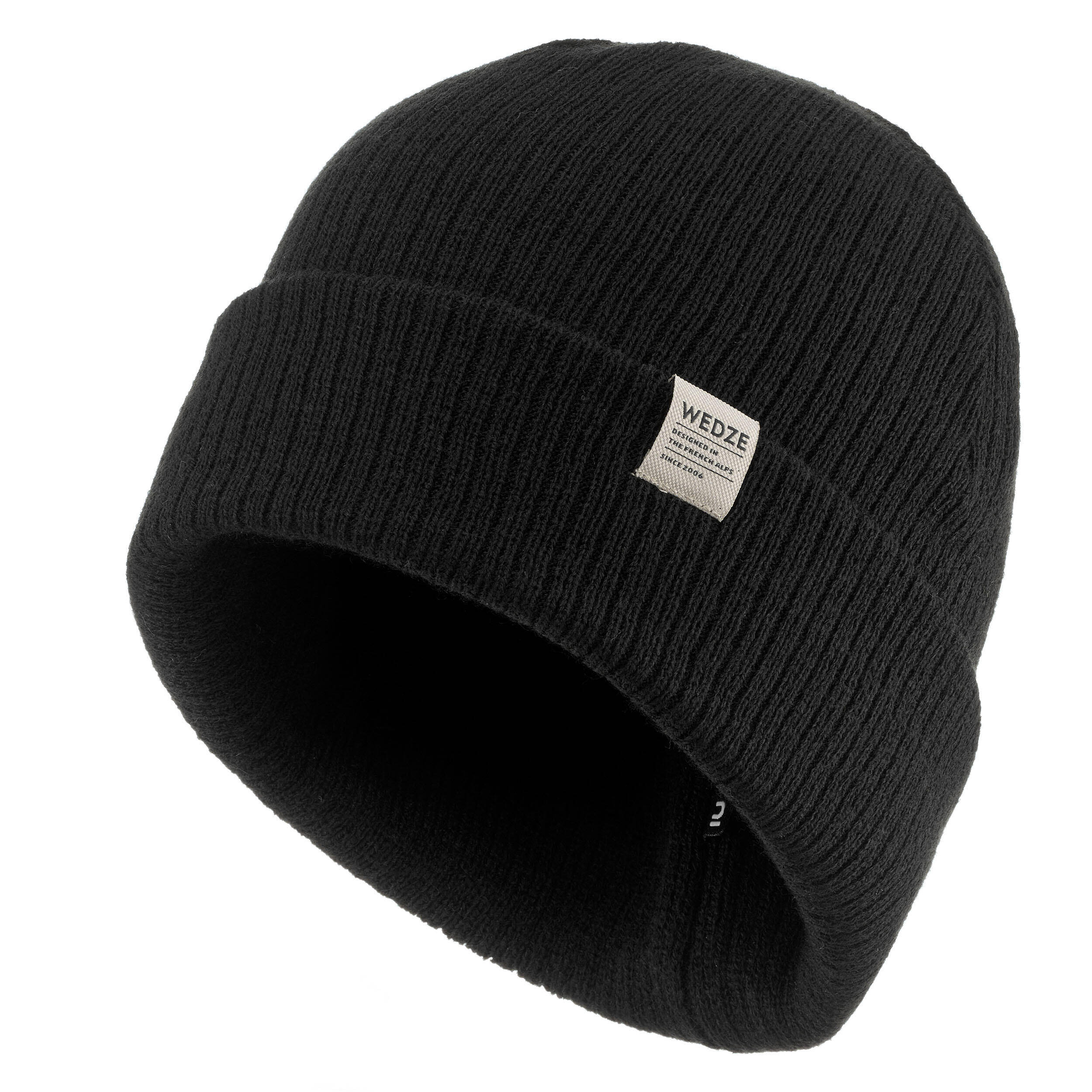 ADULT SKI HAT - FISHERMAN - BLACK -  2