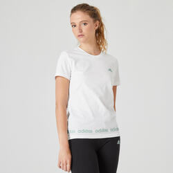 T-shirt voor fitness dames wit