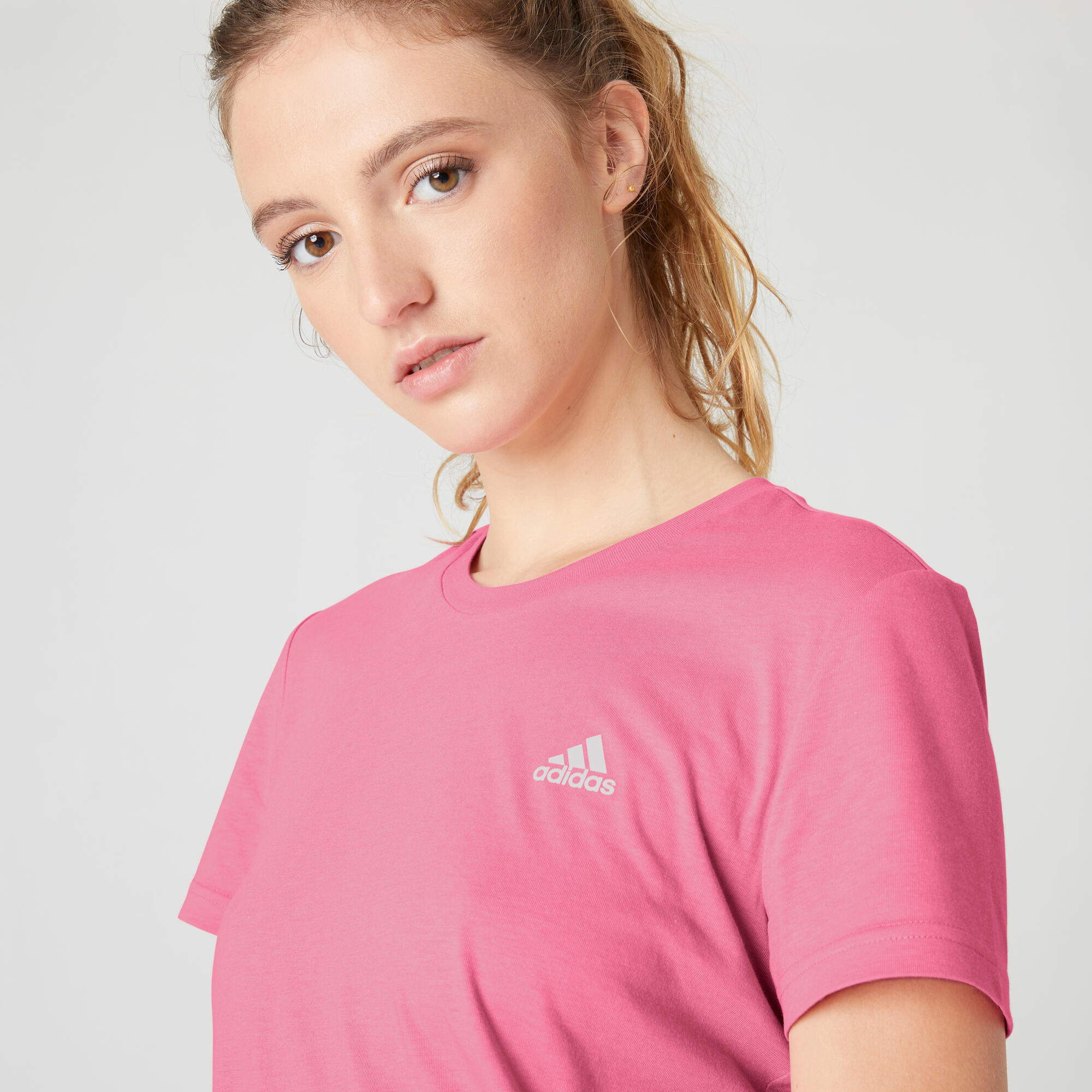 ADIDAS T-shirt voor fitness dames roze | Decathlon