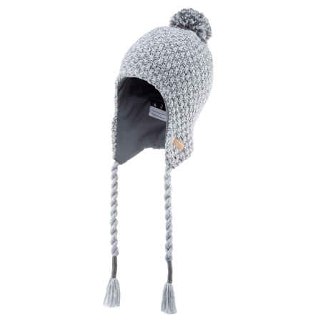 „Timeless“ vaikiška perujietiška slidinėjimo kepurė – šviesiai pilka