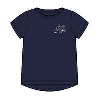 Camiseta gimnasia manga corta 100% algodón Bebés Domyos 100 azul marino
