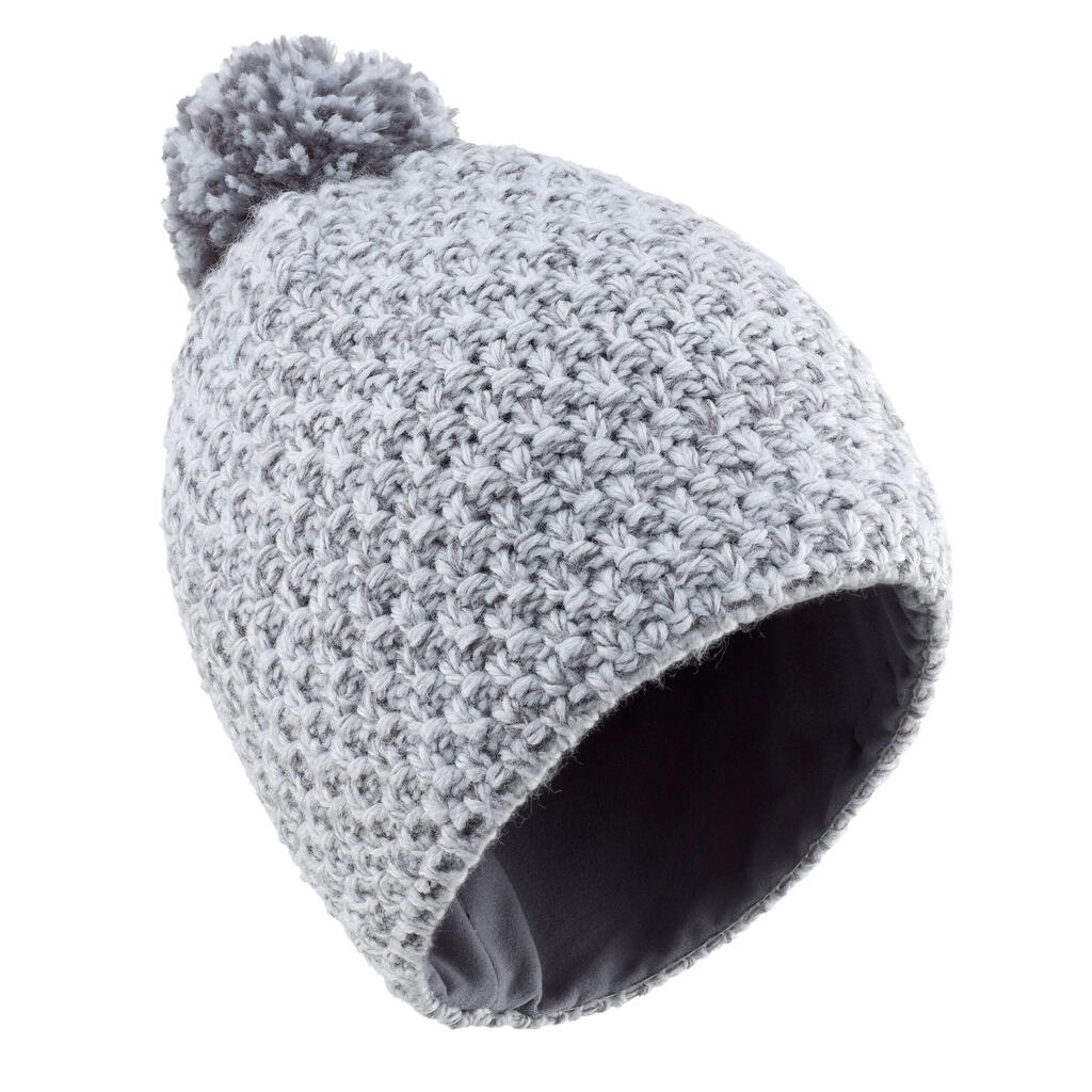 Kids’ ski hat - timeless - light grey