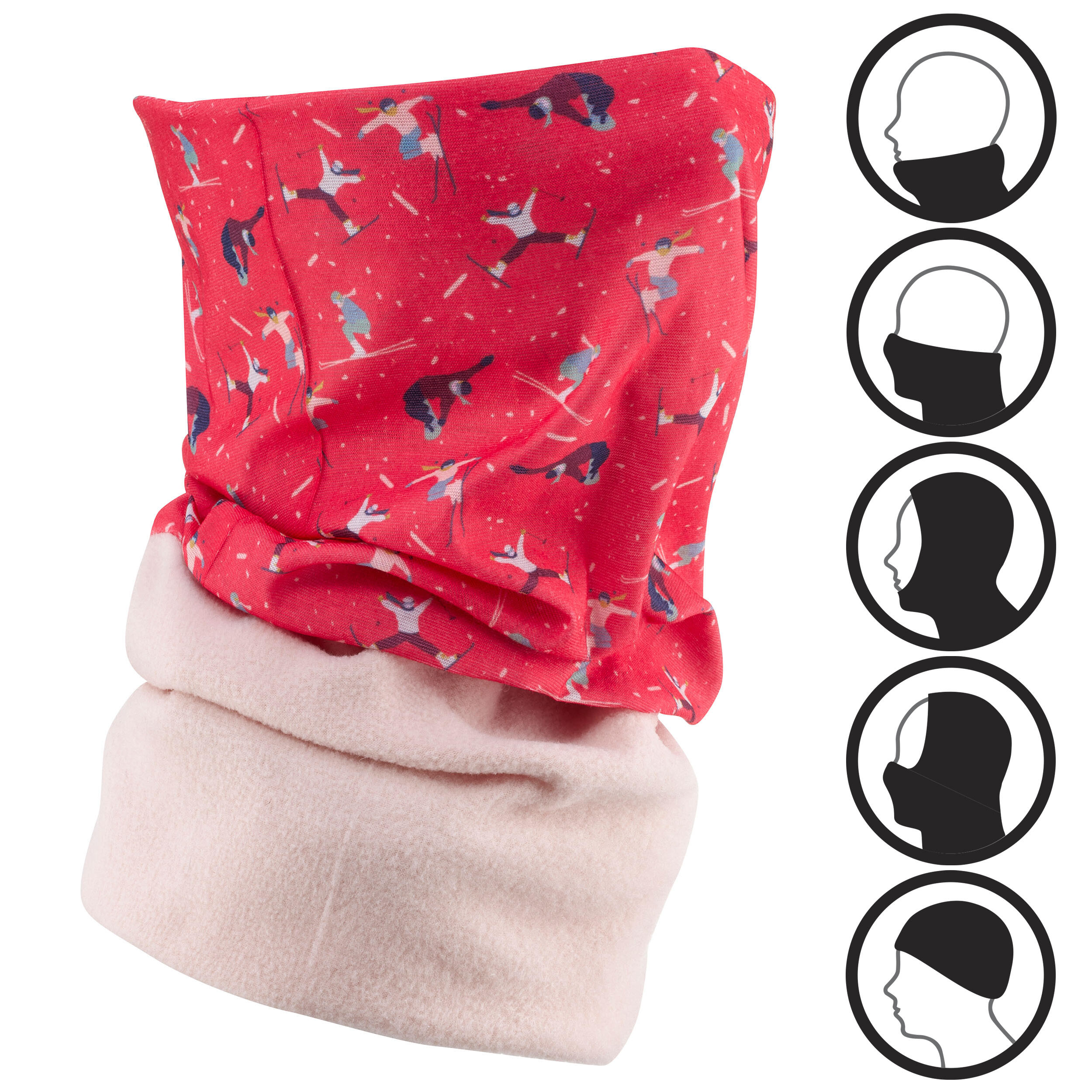 Kids’ Ski NeckWarmer Hug Skiers Pink