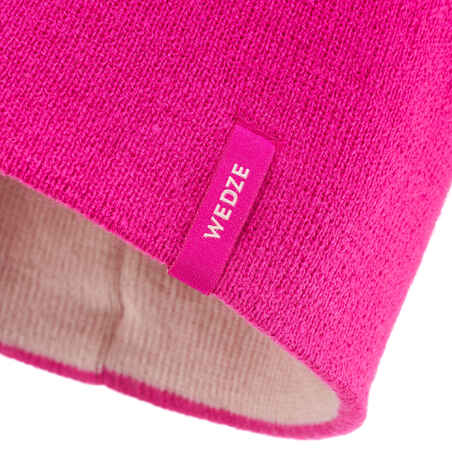 Topi Kupluk Bolak-Balik Ski Anak - Pink Pink Muda
