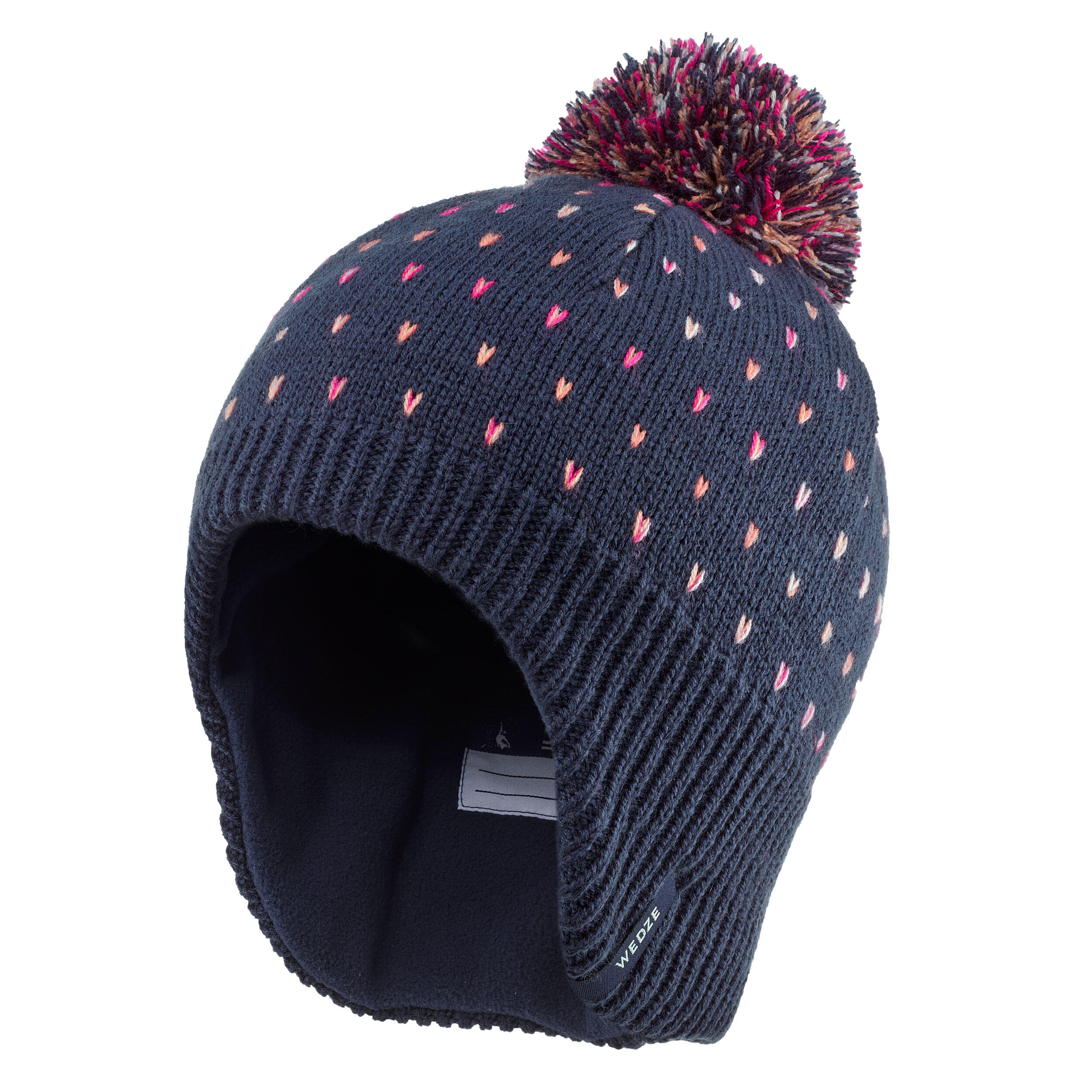 KIDS’ SKI HAT - FLAP - NAVY BLUE 4/9