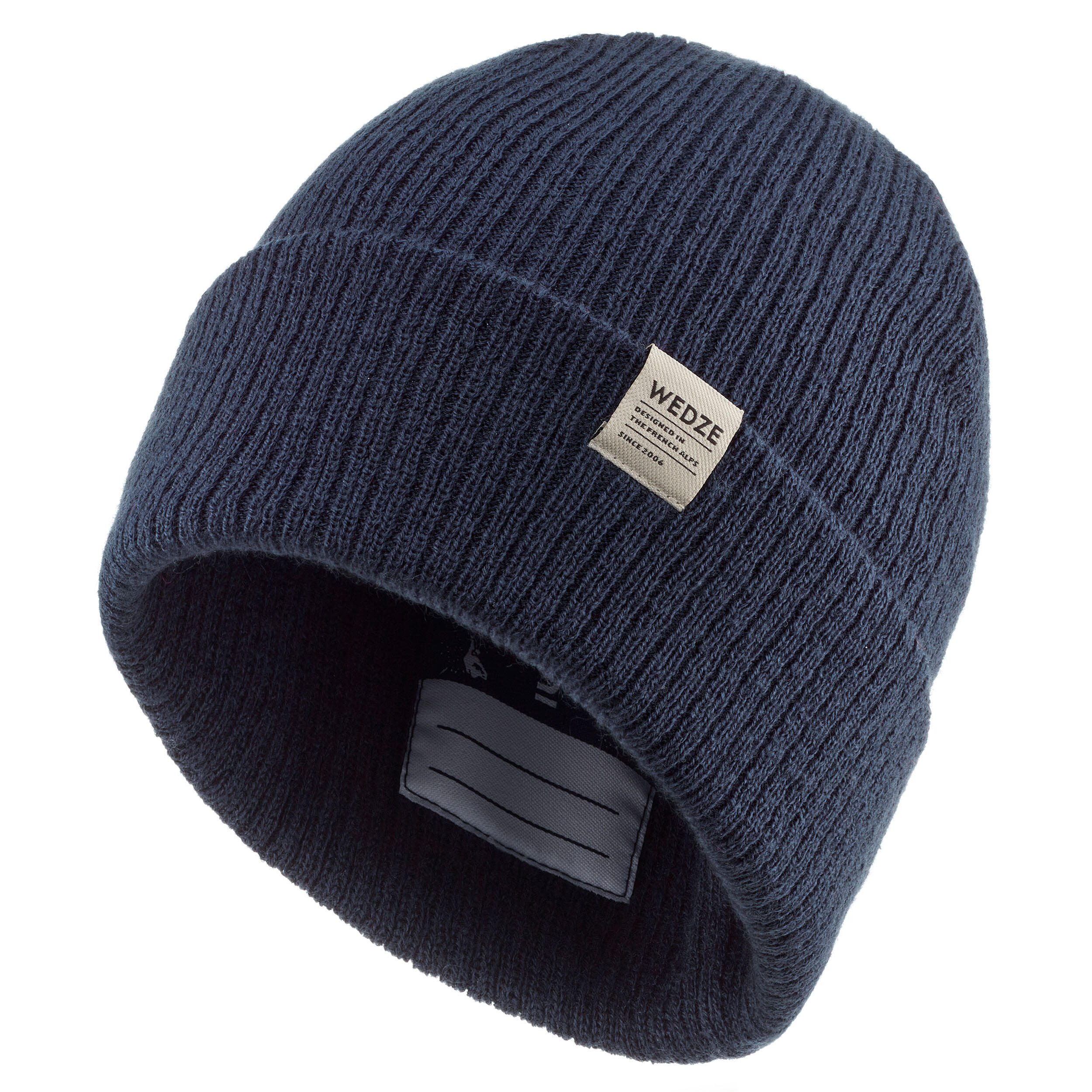 Kids' Skiing Beanie Hat FISHERMAN 500 - Navy Blue