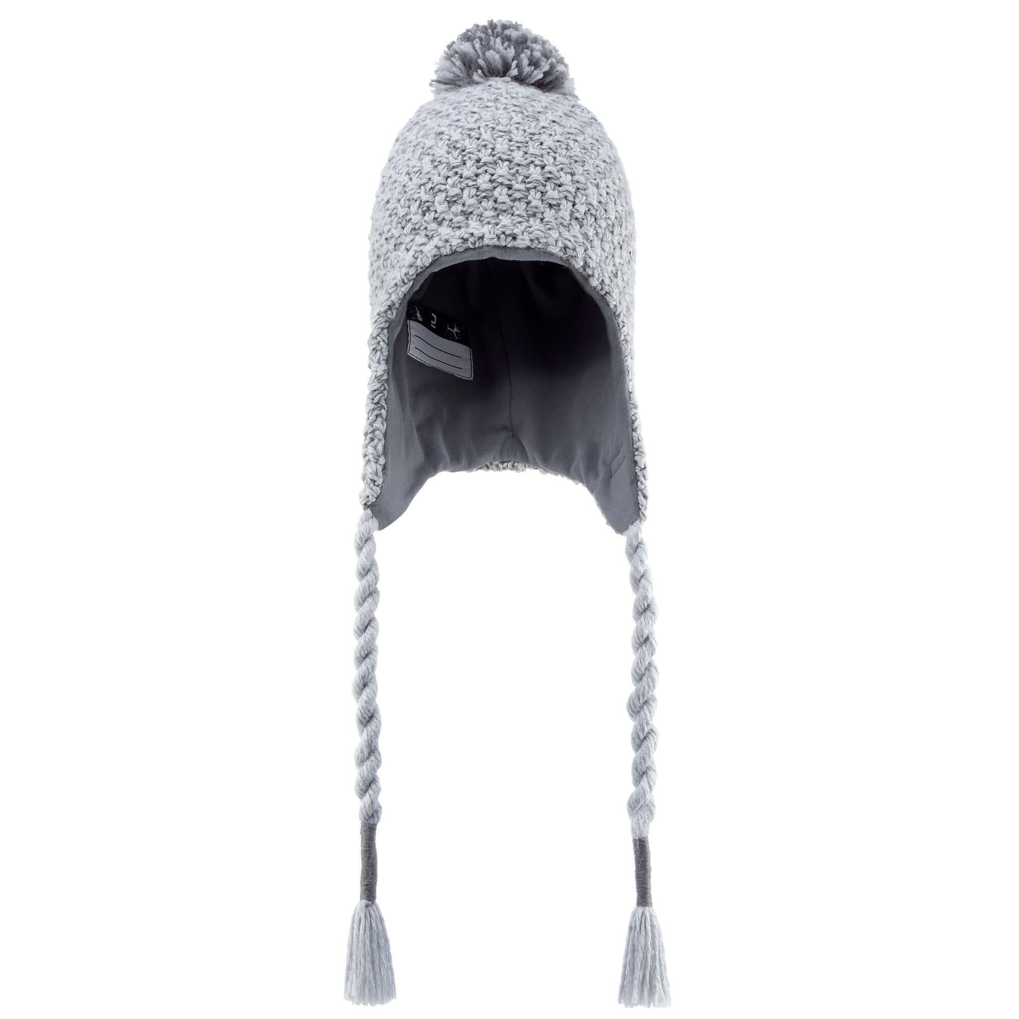 CHILDREN'S PERUVIAN SKI CAP - TIMELESS - LIGHT GREY