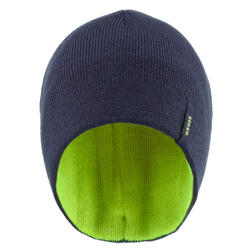 BONNET DE SKI ENFANT - REVERSE - BLEU MARINE JAUNE FLUO