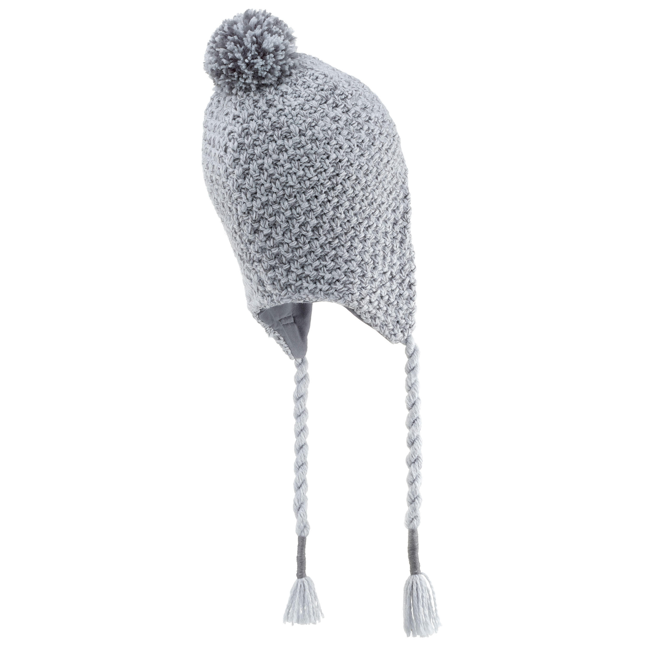 Kids' Timeless Peruvian Ski Hat - Grey - WEDZE