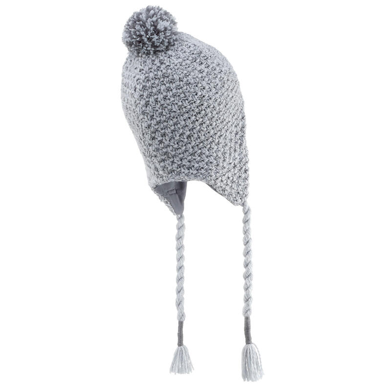 BONNET DE SKI PÉRUVIEN ENFANT - TIMELESS - GRIS CLAIR