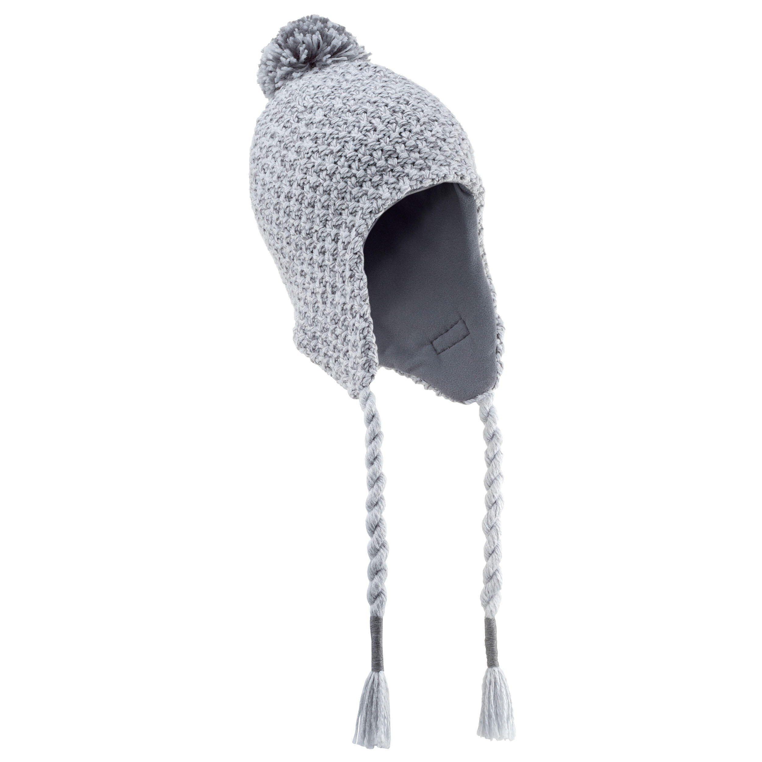Kids' Timeless Peruvian Ski Hat - Grey - WEDZE