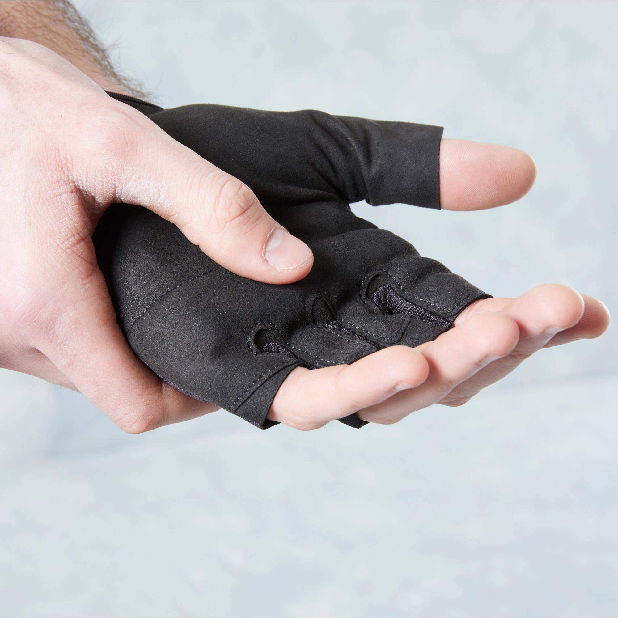 Weight Training Gloves 100, Lightweight, Breathable & Durable - Black -  4