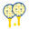 raquete de Ténis de Praia Woody Racket Amarelo (conjunto)