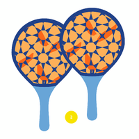 Set raquettes Beach Tennis WOODY RACKET ORANGE