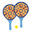 Kit racchette beach tennis WOODY RACKET arancione