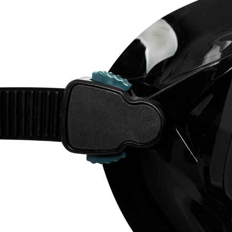 Scuba Diving Mask - 500 Dual Black Grey Mirror