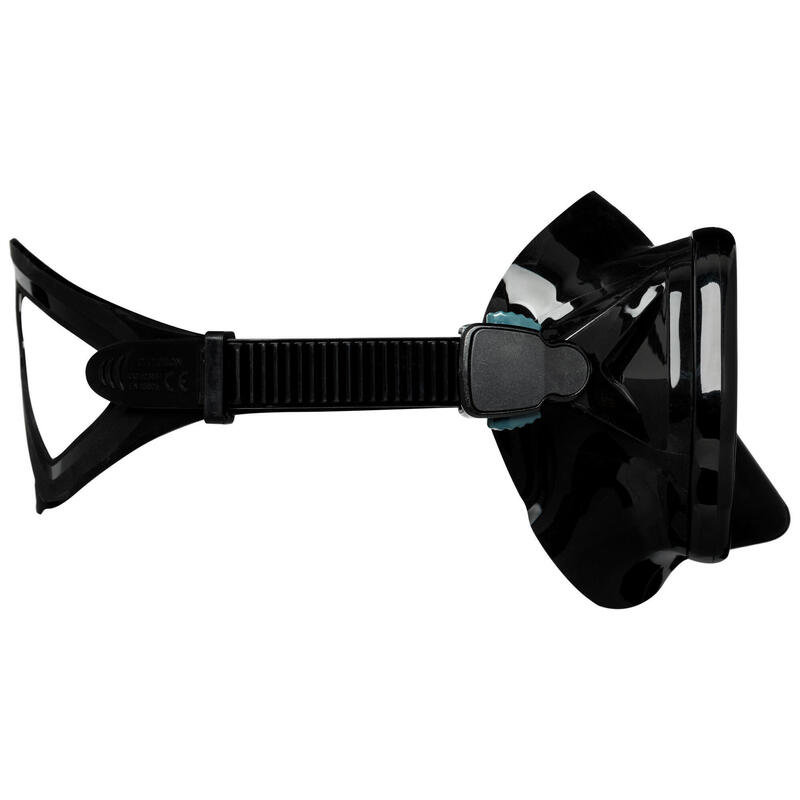 Maschera subacquea 500 DUAL specchio nero-grigio