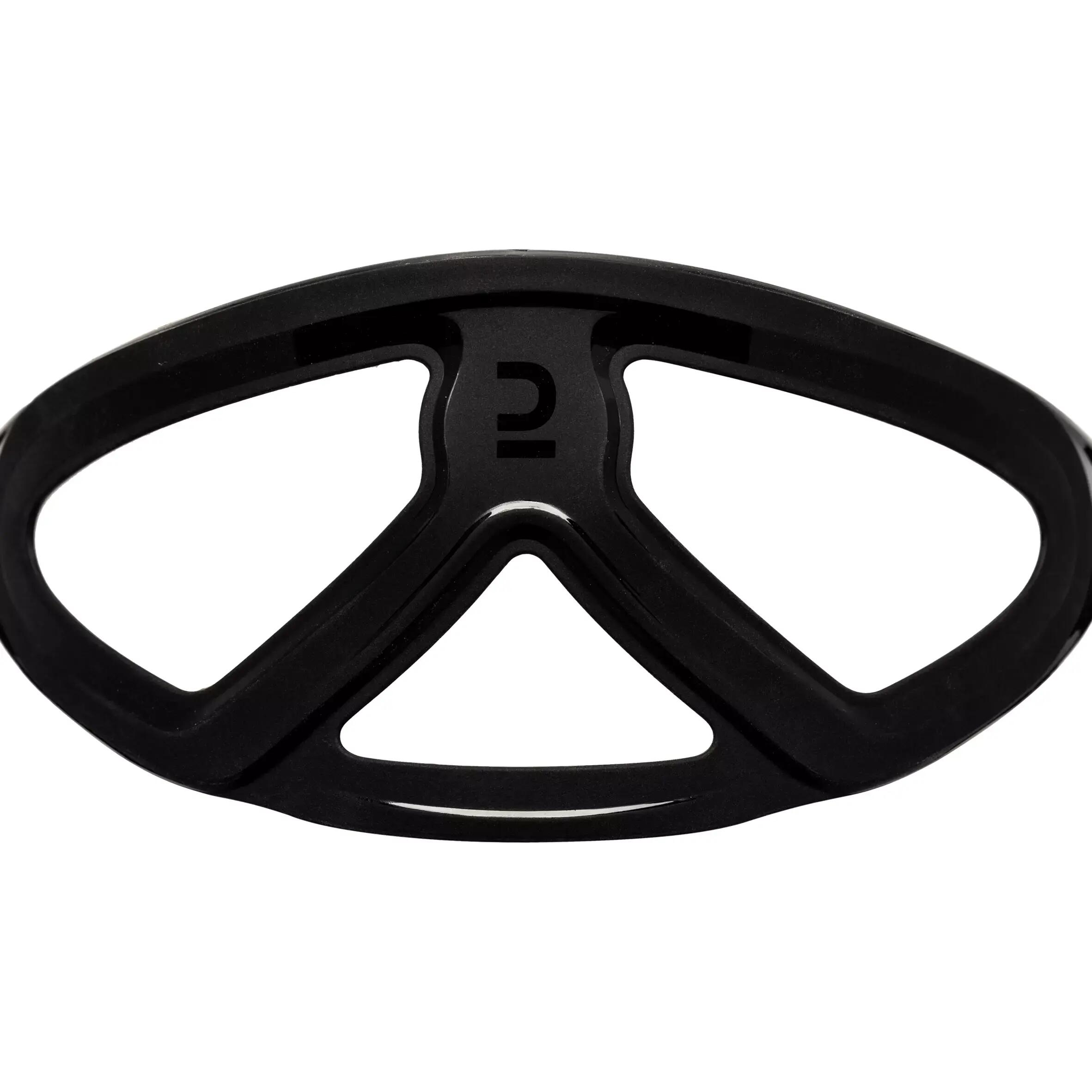 Adult Scuba Diving Mirror Lenses Mask 500 Black Grey -  5