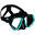 Máscara de Mergulho - 500 Dual Preto Azul Caraíbas
