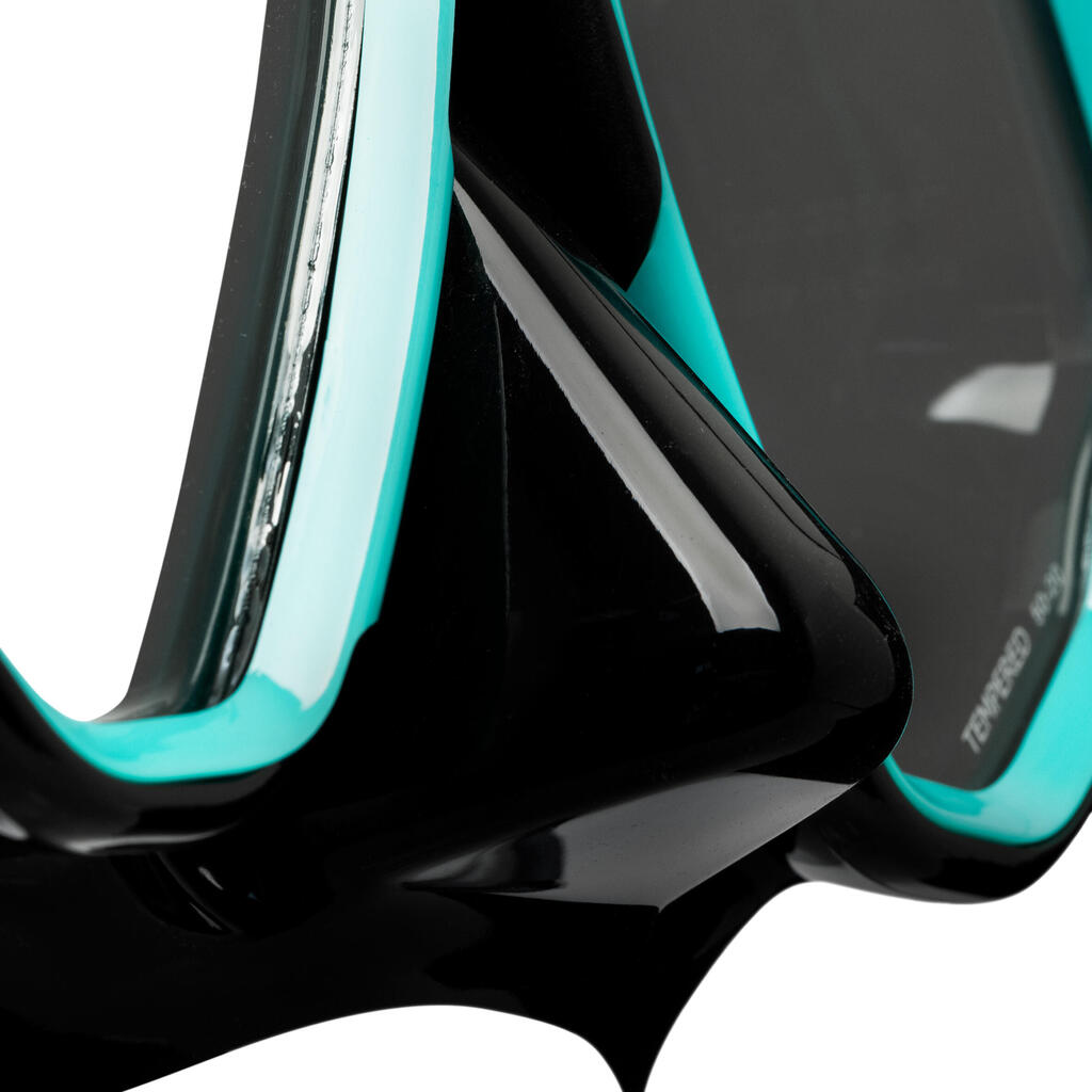 Potápačská maska 500 Dual kaki-čierna