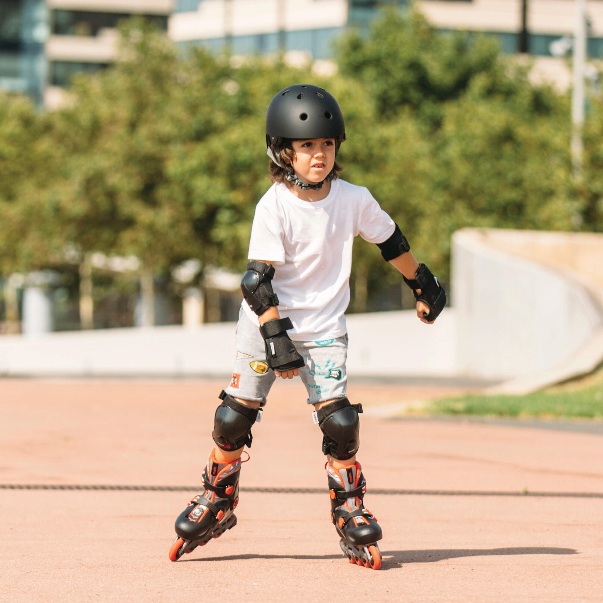 Kids Skating Shoes Inline Play 5 Black