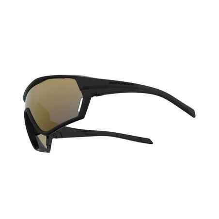 Cat 0+3 Cross-Country MTB Glasses Race with Interchangeable Lenses - Black/Gold