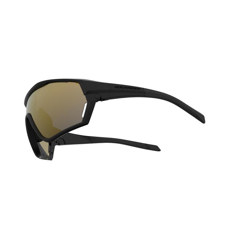 Cyklistické brýle XC RACE s vyměnitelnými skly KAT 0+3 černo-zlaté 