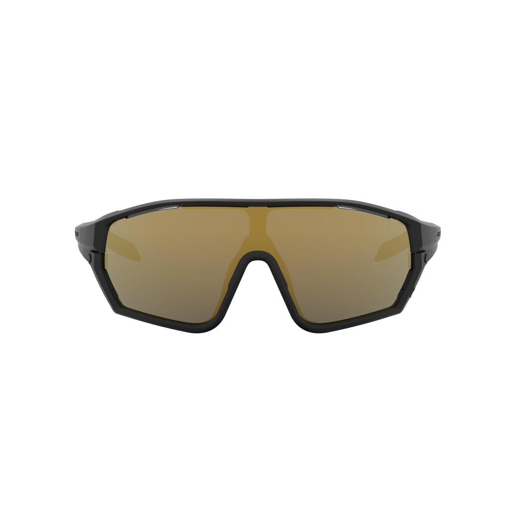 MTB Sonnenbrille XC Race wechselbare Gläser Kat. 0 & 3 schwarz/gold