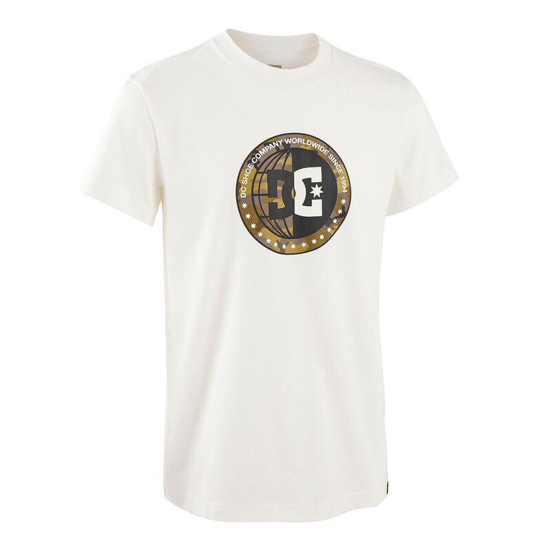 T-SHIRT DC SHOES HALF WAY BLANC