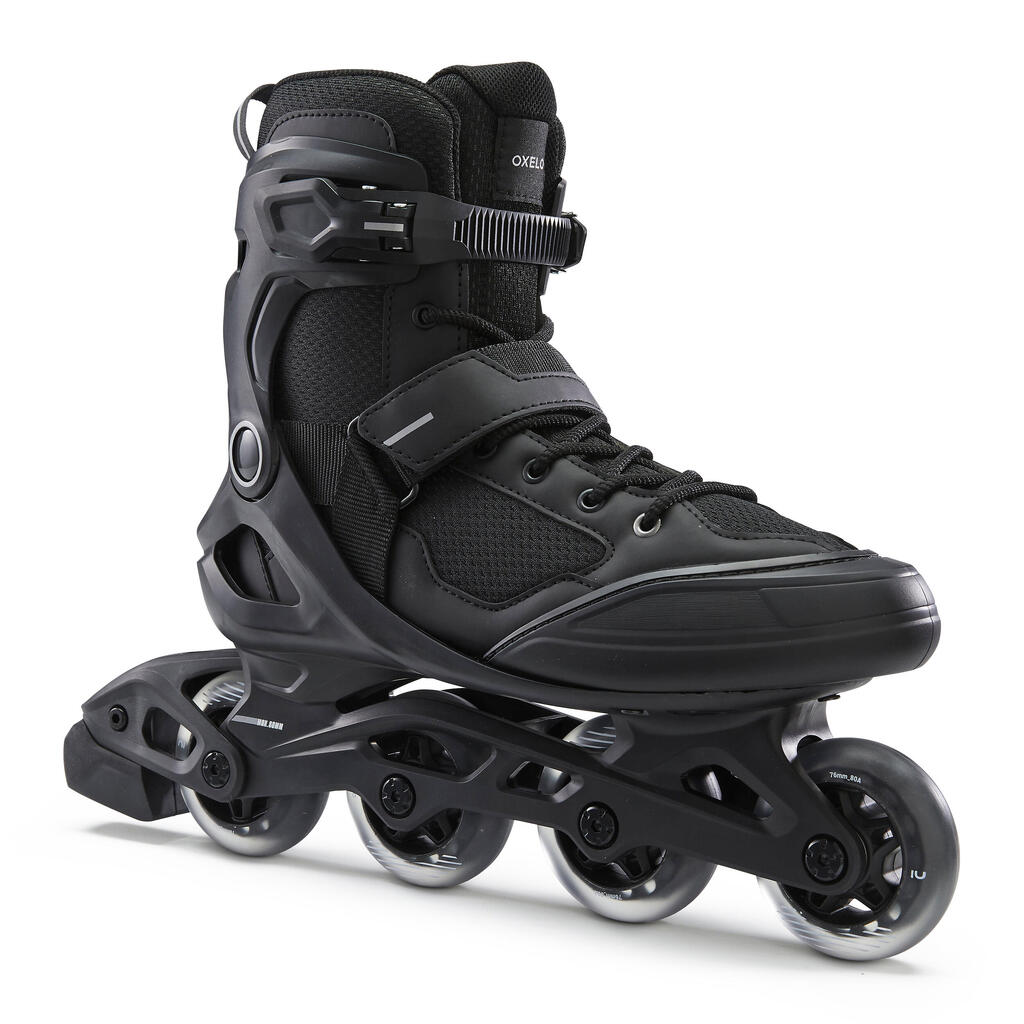 Roller fitness adulte FIT100 Noir Argent