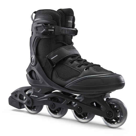 
      Adult Inline Fitness Skates FIT100 - Black/Silver
  