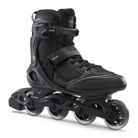 Adult Inline Fitness Skates FIT100 - Black/Silver