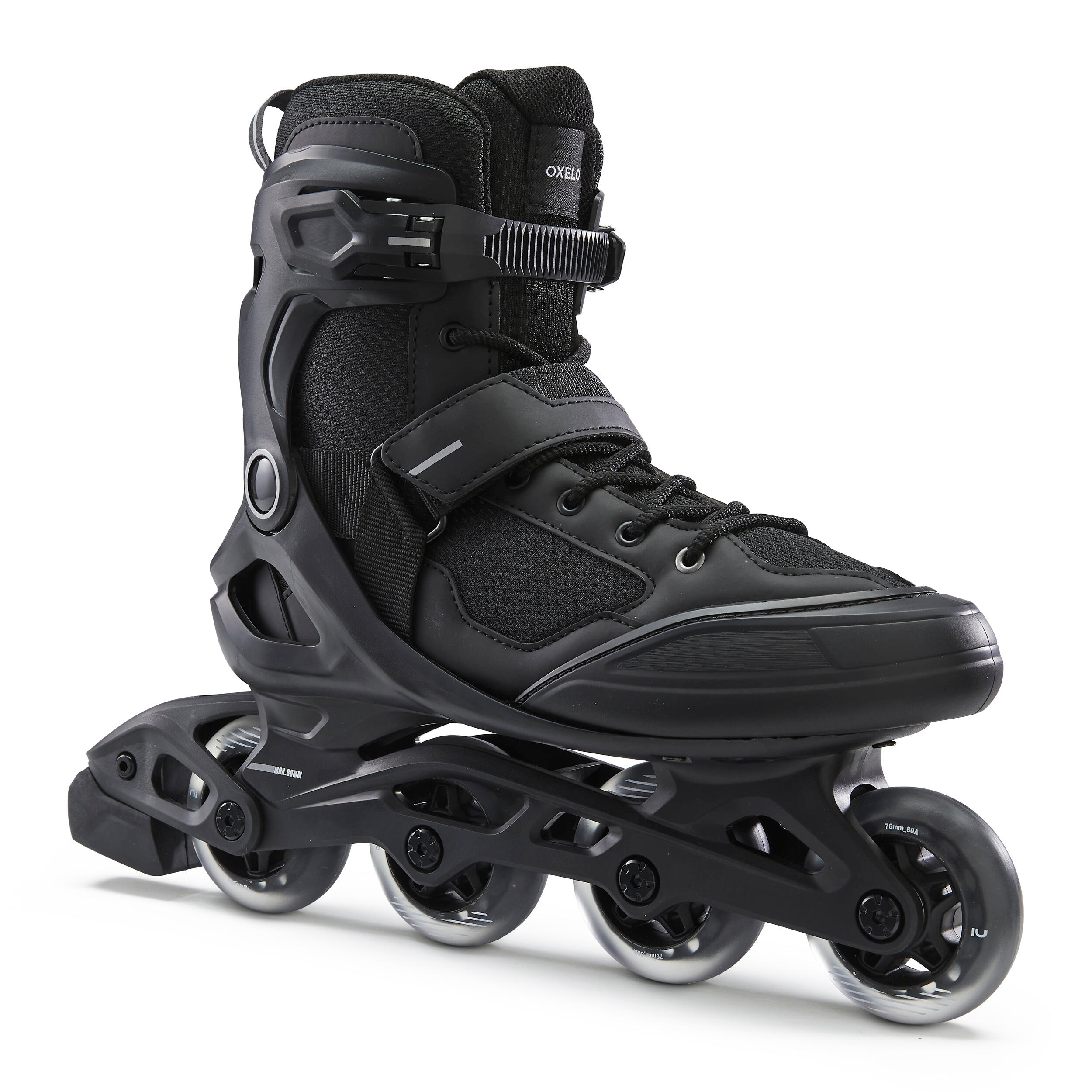 Patins em Linha Adulto FIT100 Preto/Prateado