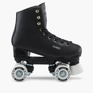 Patines 4 Ruedas Artísticos Niños y Mujer Oxelo Quad 100 Negro