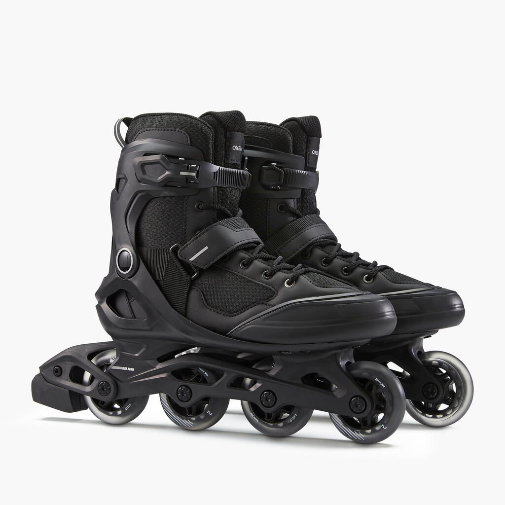 Adult Inline Fitness Skates FIT100 - Black/Silver