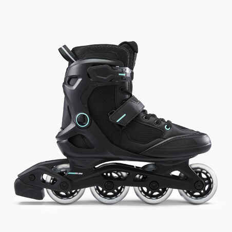 Adult Inline Fitness Skates FIT100 - Black/Mint