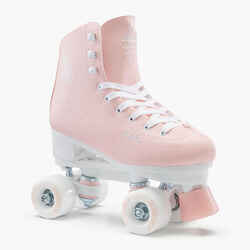 Kids' and Adult Artistic Roller Skating Quad Skates 100 - Pink