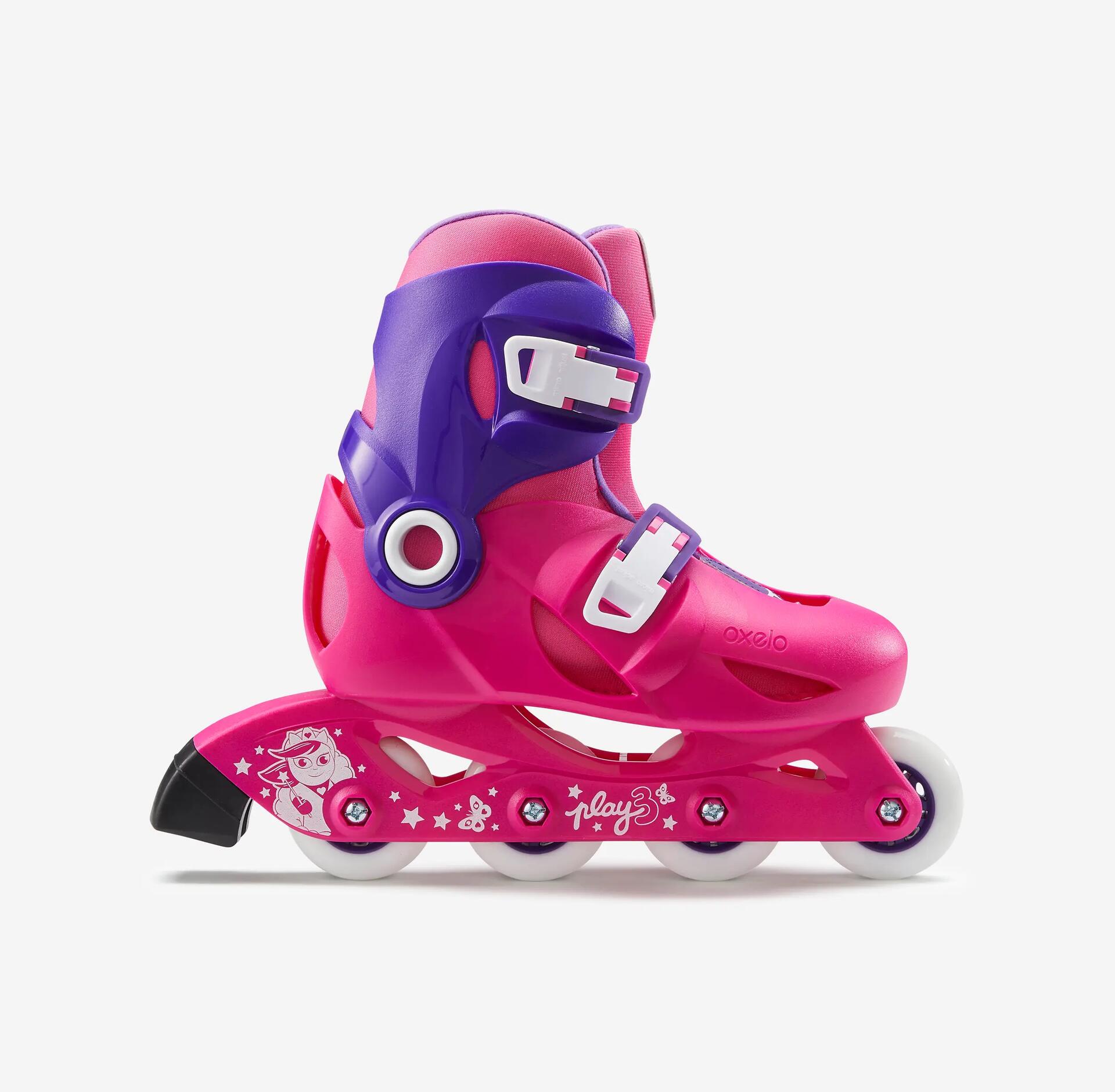 Roller / patins a roulette enfant violet