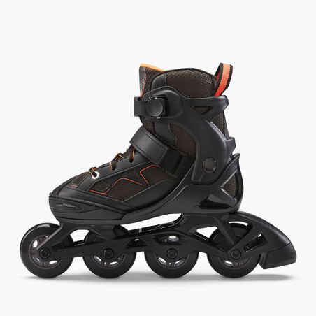 حذاء تزلج رياضي للأطفال - Fit 3 أسود/برتقالي
