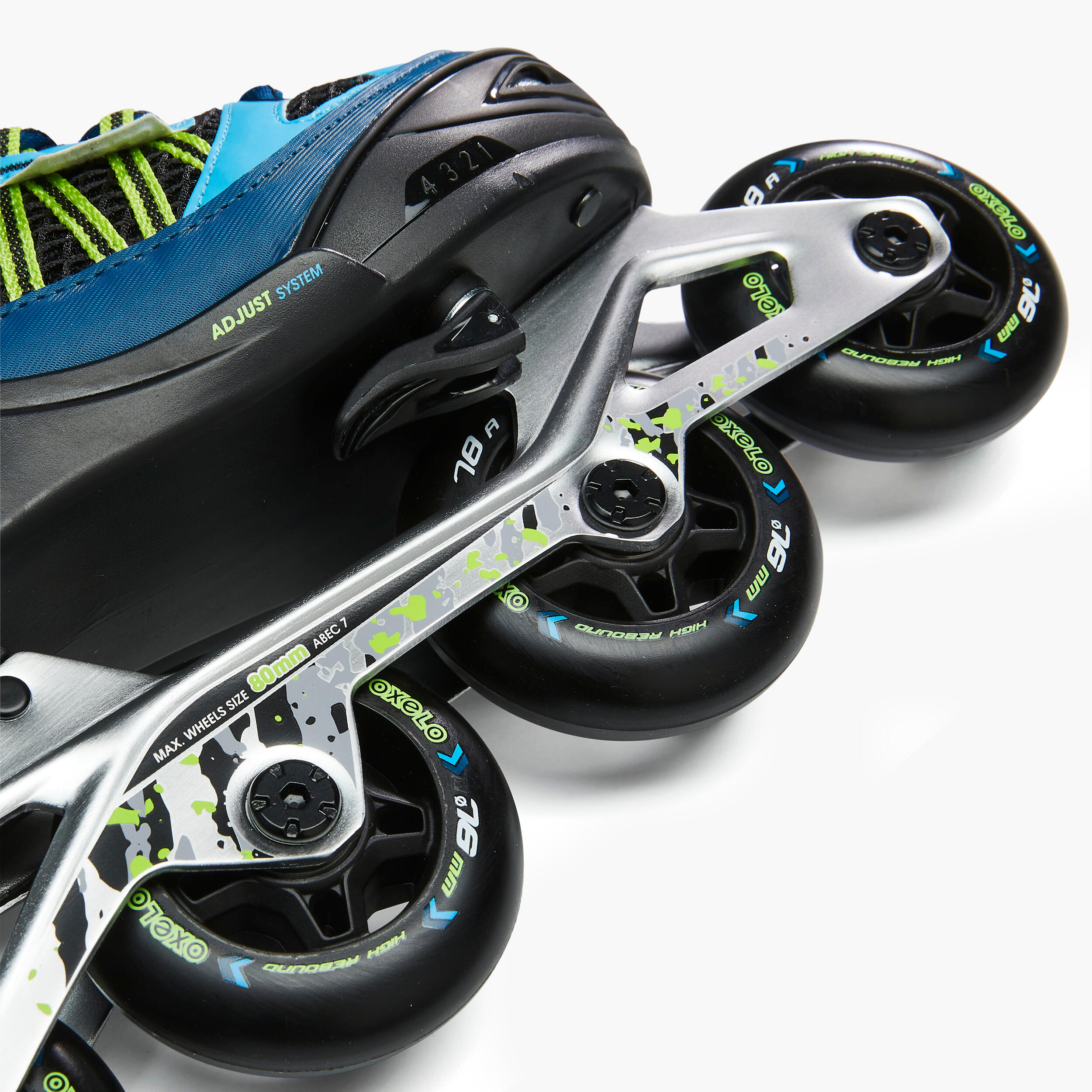Fit 5 Jr Kids' Inline Fitness Skates - Blue / White 9/10