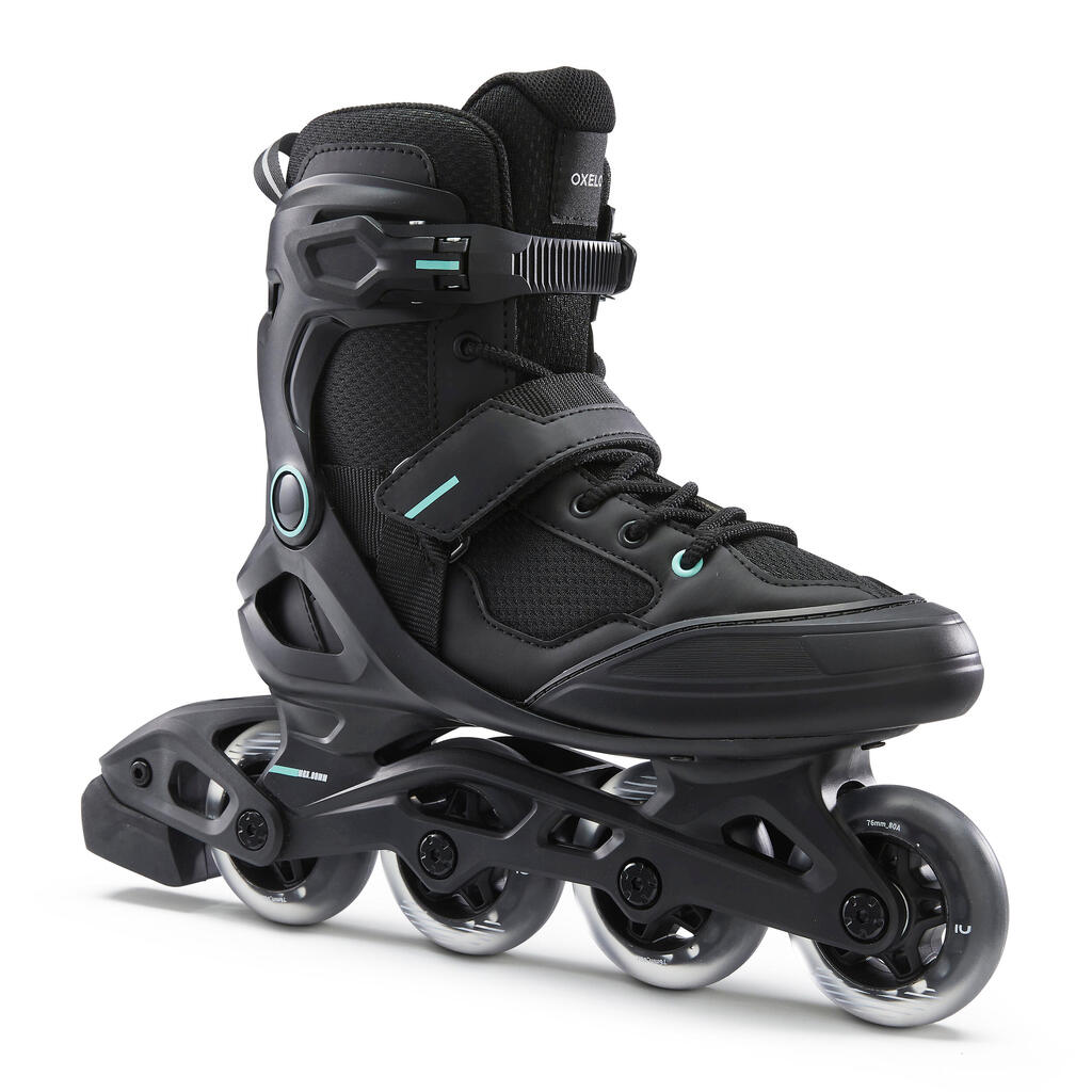 Inline-Skates Inliner Fitness FIT 100 Damen schwarz/mint