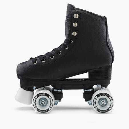 Kids' and Adult Artistic Roller Skating Quad Skates 100 - Black