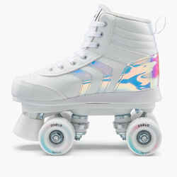 Kids' Roller Skates Quad 100 - Holographic White