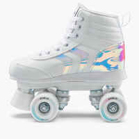 Patines 4 Ruedas Niños Oxelo Quad 100 Blanco