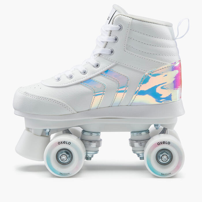 Roller Skates Oxelo Quad Fit 100 JR - White