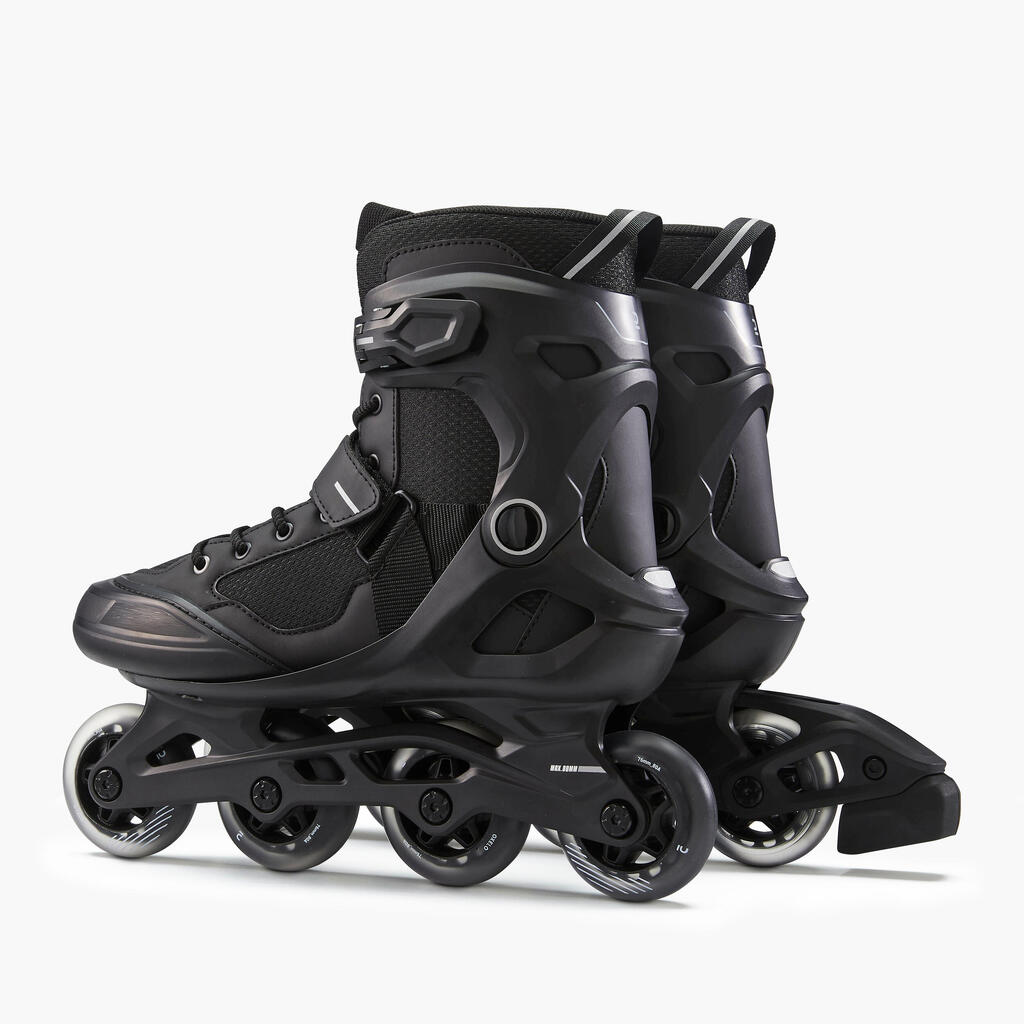 Adult Inline Fitness Skates FIT100 - Black/Silver