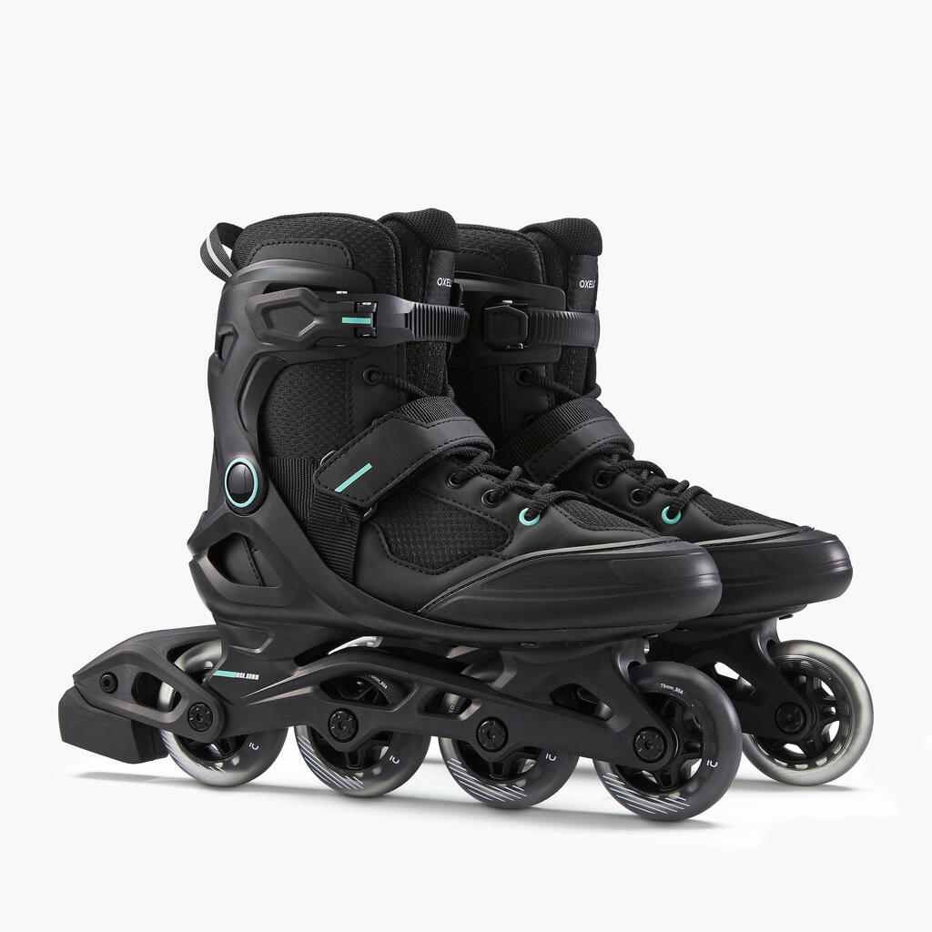 Inline-Skates Inliner Fitness FIT 100 Damen schwarz/mint