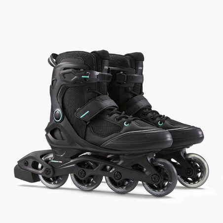 Patines Línea Mujer Oxelo Fitness FIT100 Negro